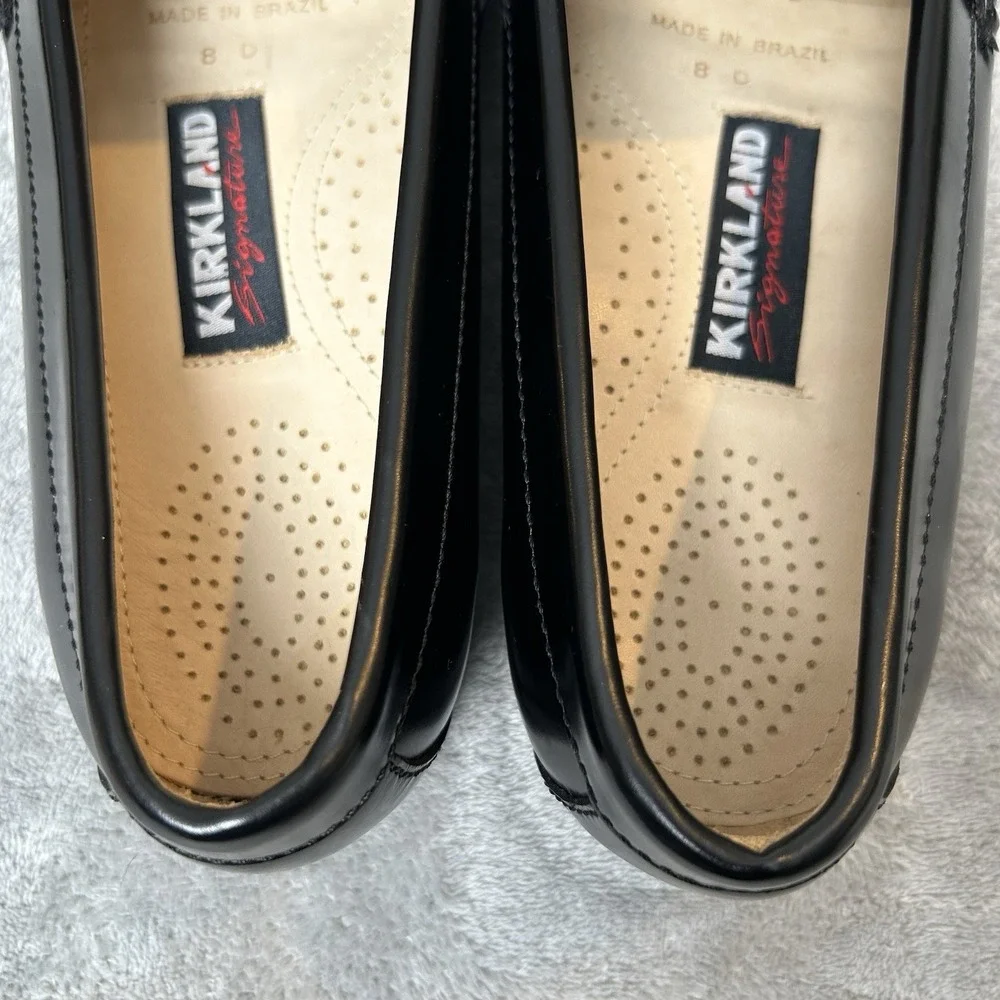 Kirkland Signature American Vintage All Leather Shoes Black Men's Loafers Sz 8 D